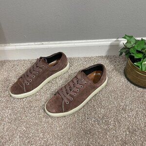 Frye Women's Brown Suede Leather Sneakers Size US 6.5 Lace Up